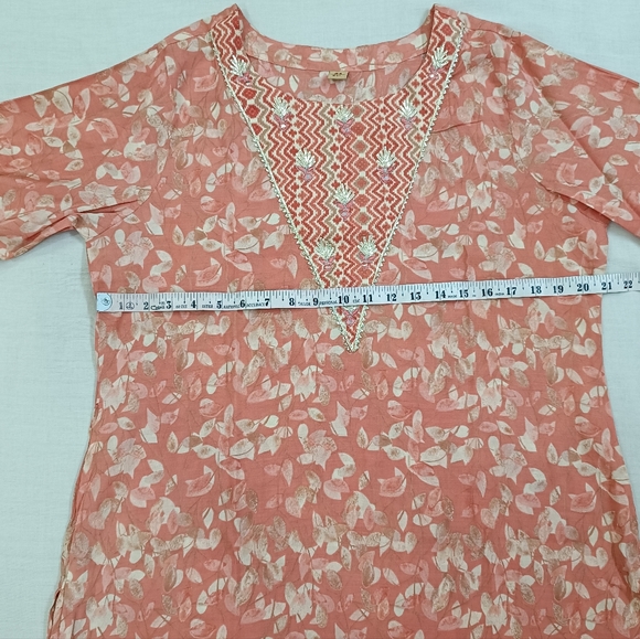 Partywear kurta plazo dupatta set - Picture 4 of 11